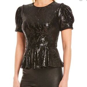 NWT Antonio Melani Sequin top puff sleeves
